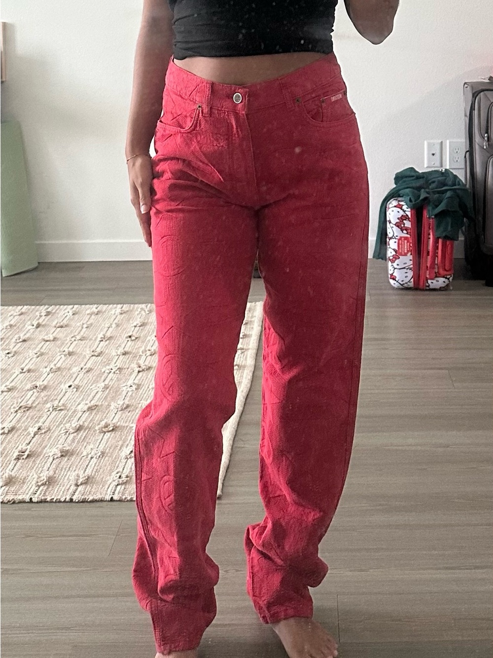 High-Rise straight Wide-Leg Pants